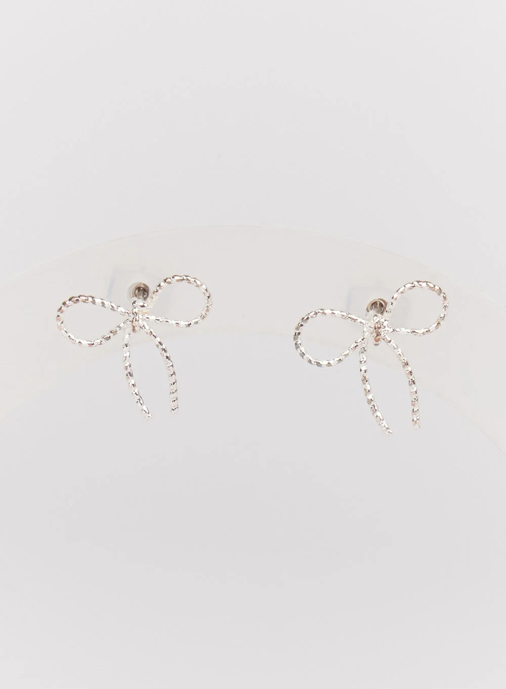 Noir Knot Ribbon Earrings IM531 - Image 8