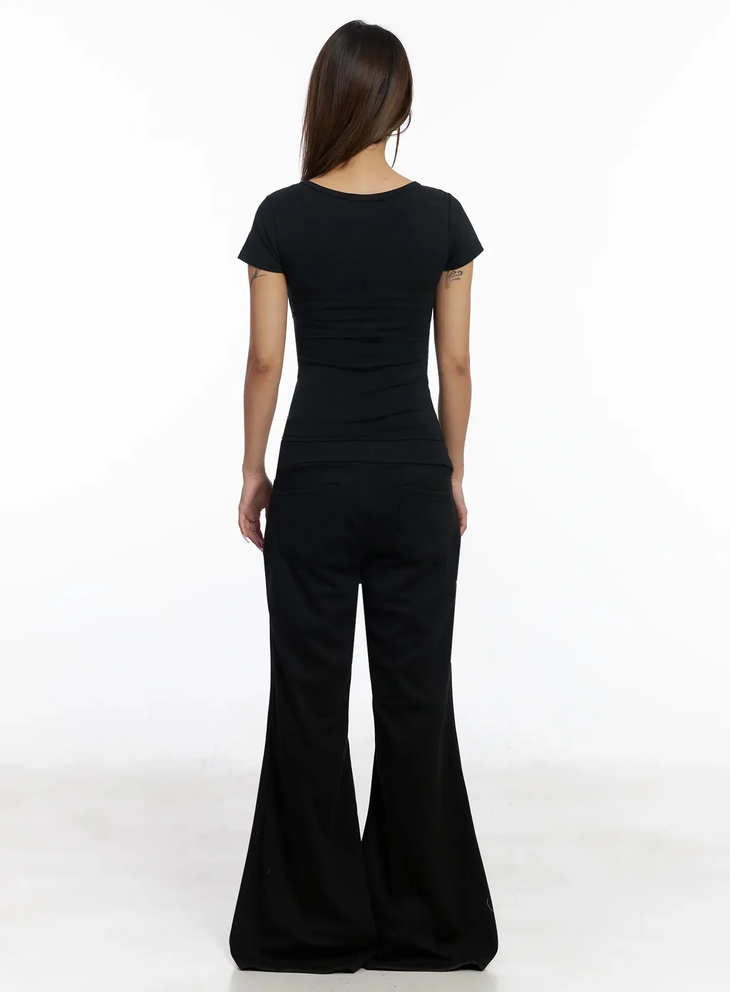Number Graphic Flare Sweatpants IY504 - Image 8