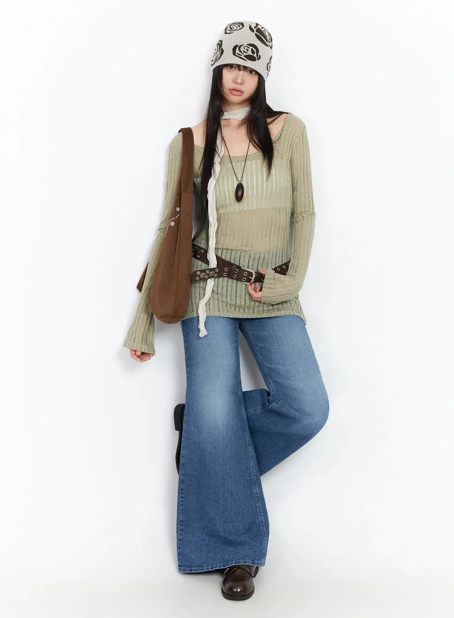 Nyomi Low Rise Hip Pad Bootcut Jeans IA523 - Image 16