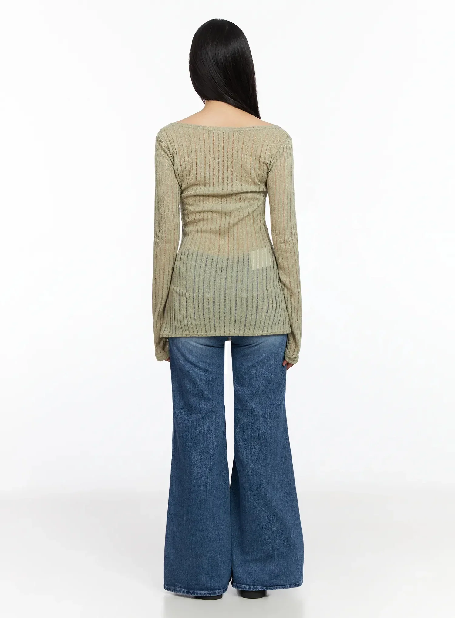 Nyomi Low Rise Hip Pad Bootcut Jeans IA523 - Image 8