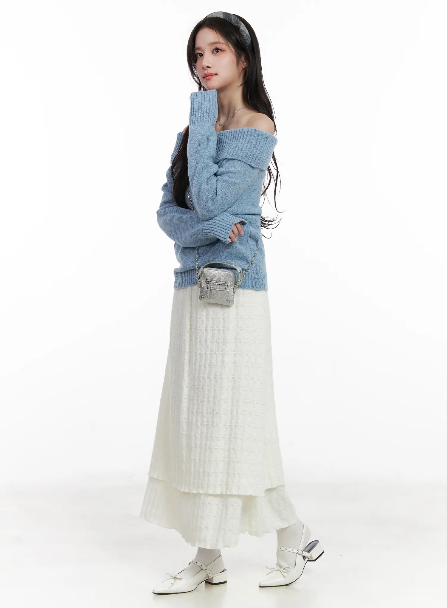 Off-Shoulder Knit Sweater CN526 - Image 7