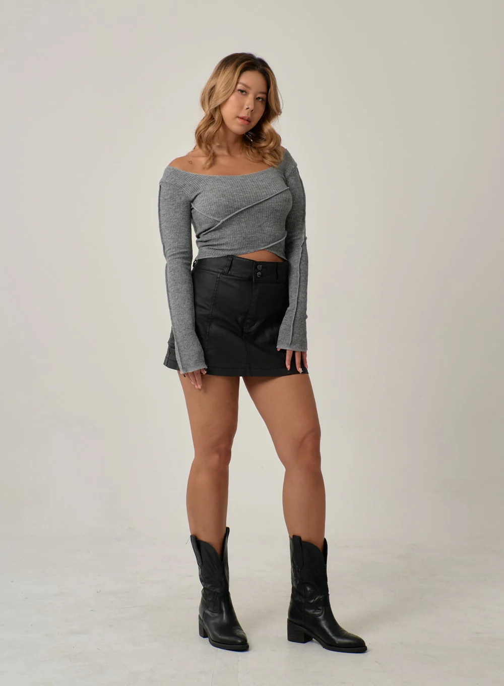 Off-Shoulder Knit Top IN22 - Image 10