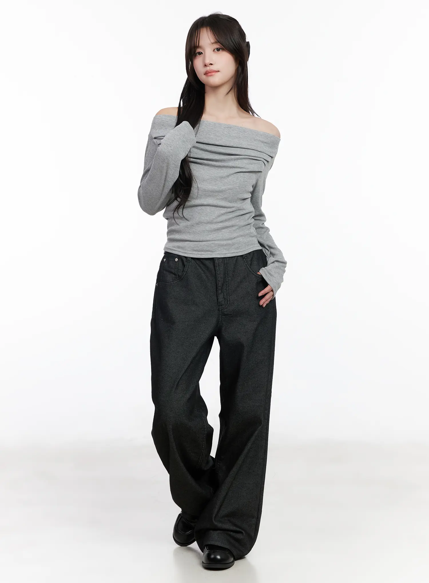 Off-Shoulder Long Sleeve Top CM531 - Image 3