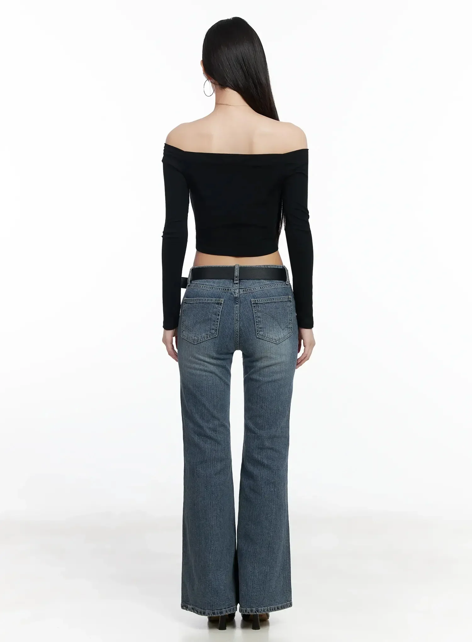 Off-Shoulder Ribbed Crop Top IM503 - Image 11