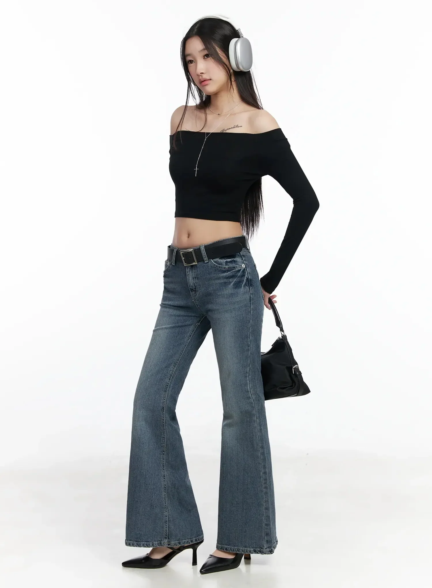 Off-Shoulder Ribbed Crop Top IM503 - Image 12