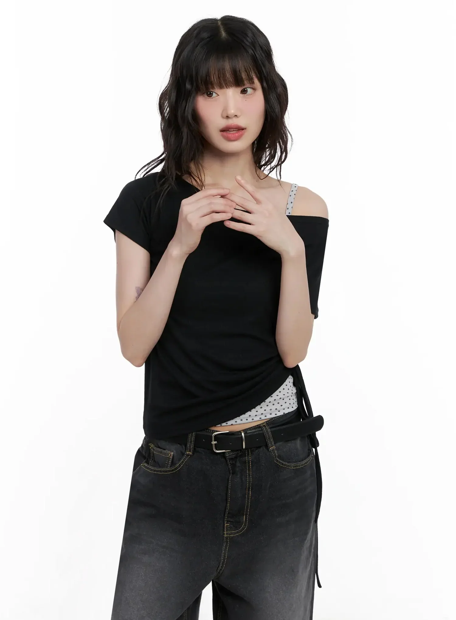 Off-Shoulder Ruched Top IL528 - Image 2