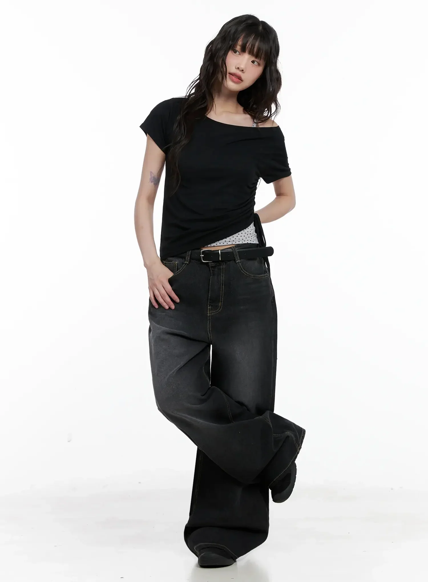 Off-Shoulder Ruched Top IL528 - Image 5