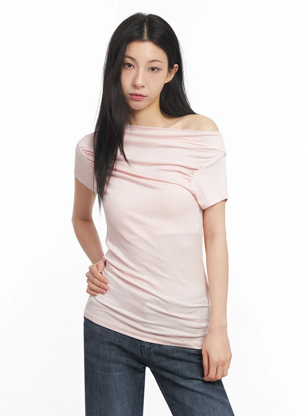 Off-Shoulder Slim-Fit Mini Dress IU509 - Image 10