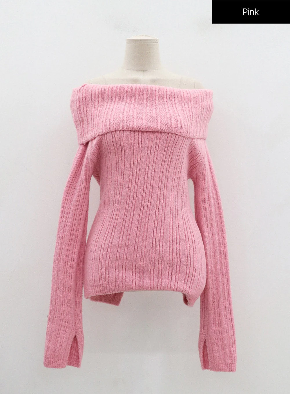 Off-Shoulder Stripe Knit Top OD22 - Image 17