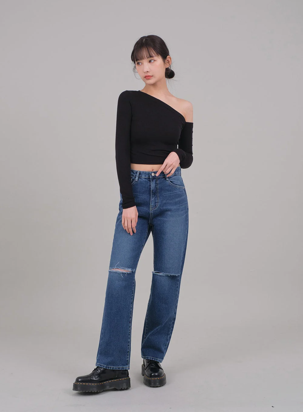 One Shoulder Crop Top C2701 - Image 15