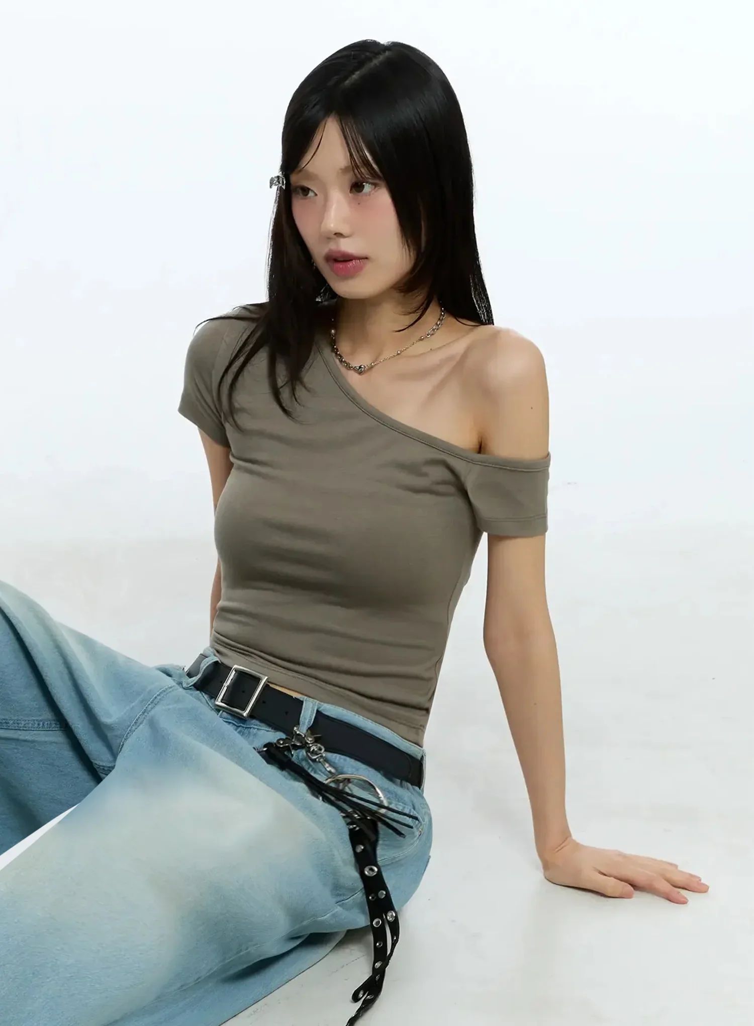 One-Shoulder Crop Top IU524