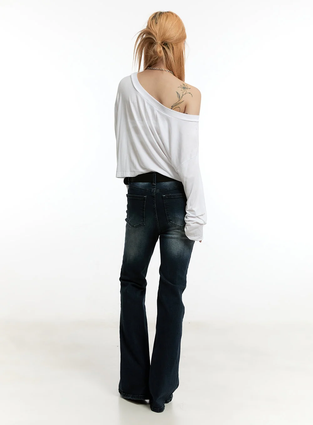 One-Shoulder Long-Sleeve Crop Top CY501 - Image 6