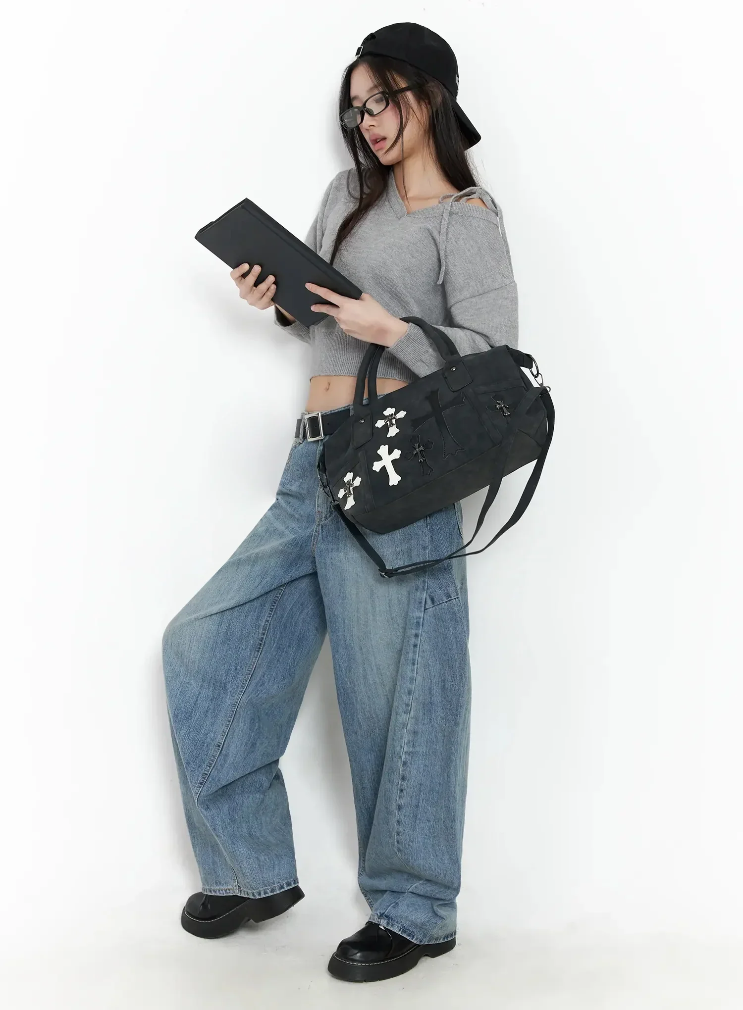 One-Shoulder Tie Sweater IM504