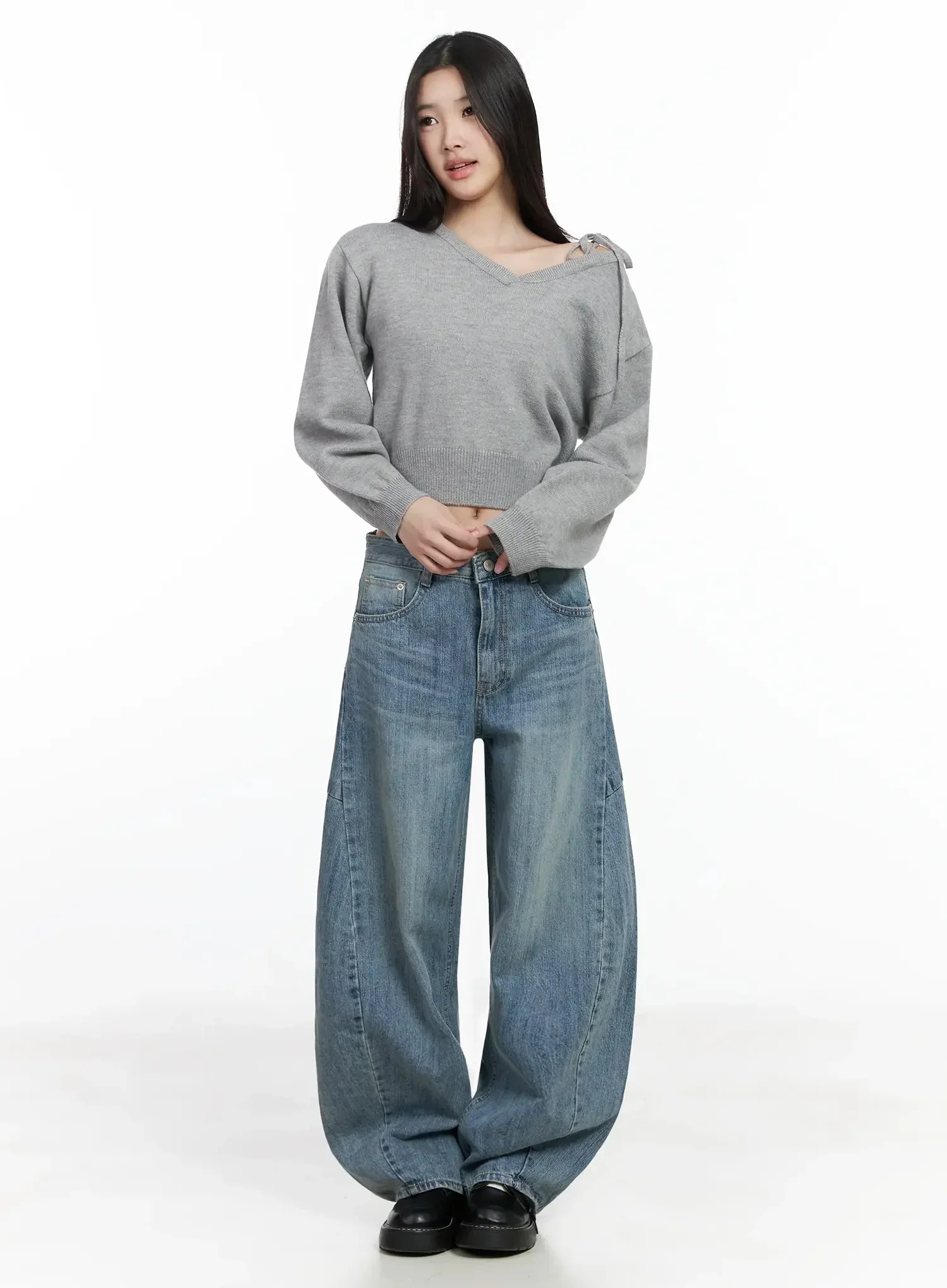 One-Shoulder Tie Sweater IM504 - Image 5