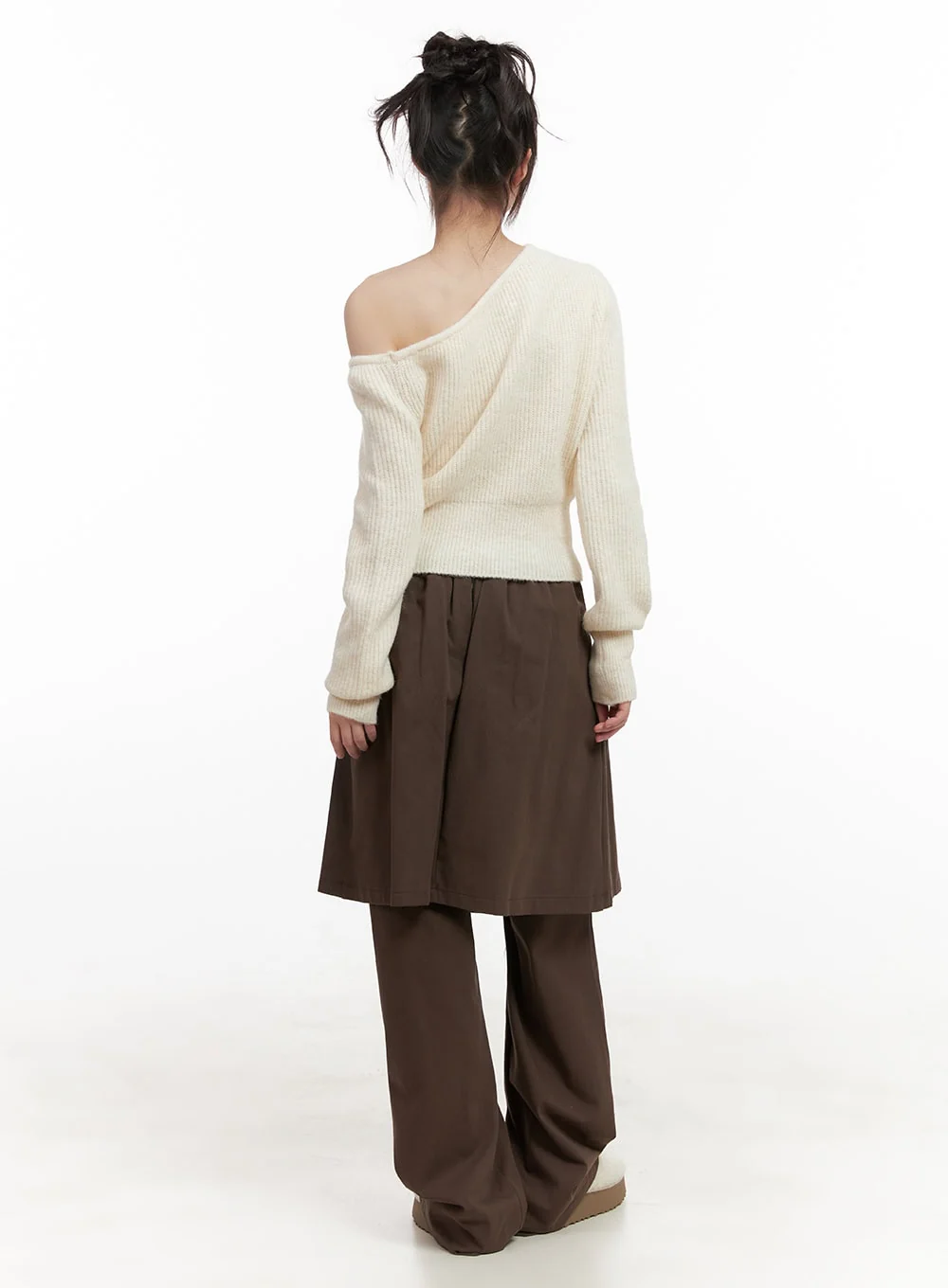 One-Shoulder Wool Blend Sweater CJ506 - Image 6