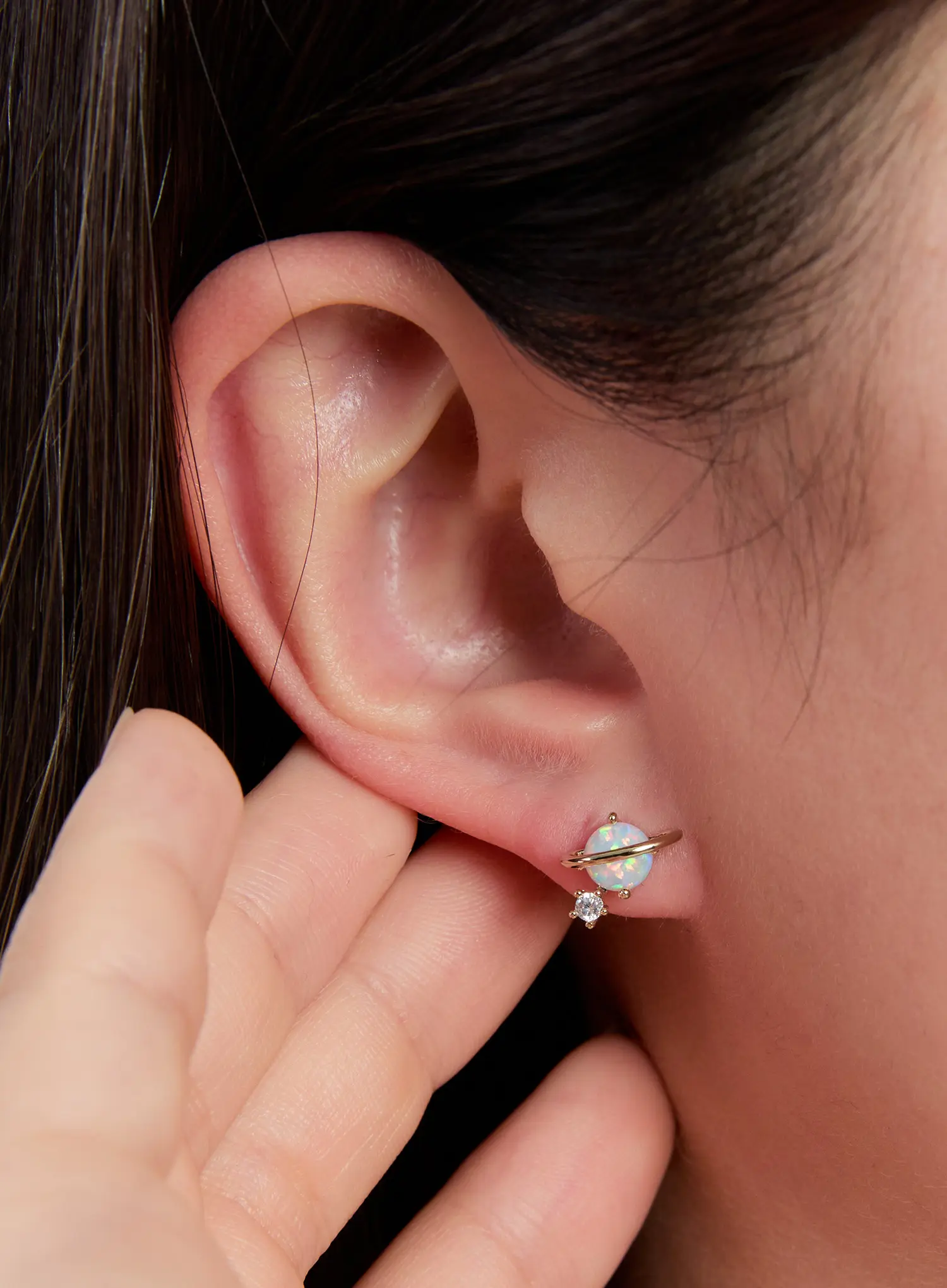 Opal Shine Stud Earrings IN528 - Image 5