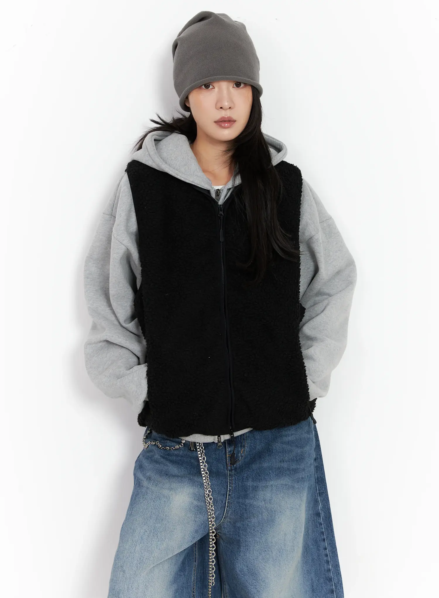 Oversize Shearling Vest CN528