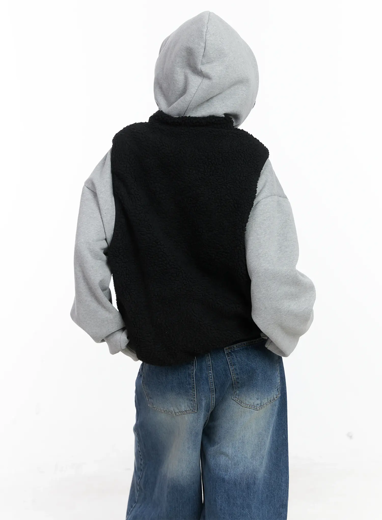 Oversize Shearling Vest CN528 - Image 6
