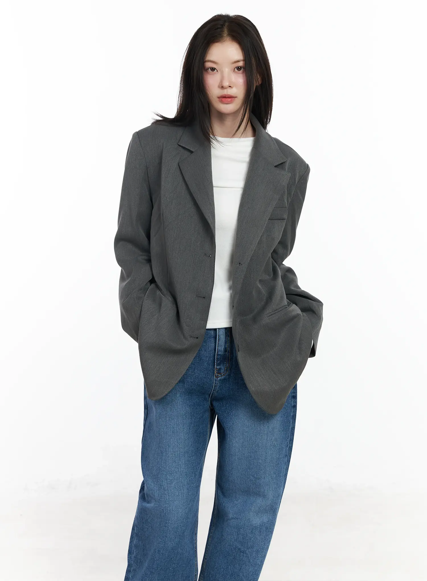 Oversized Blazer Jacket IF524 - Image 2