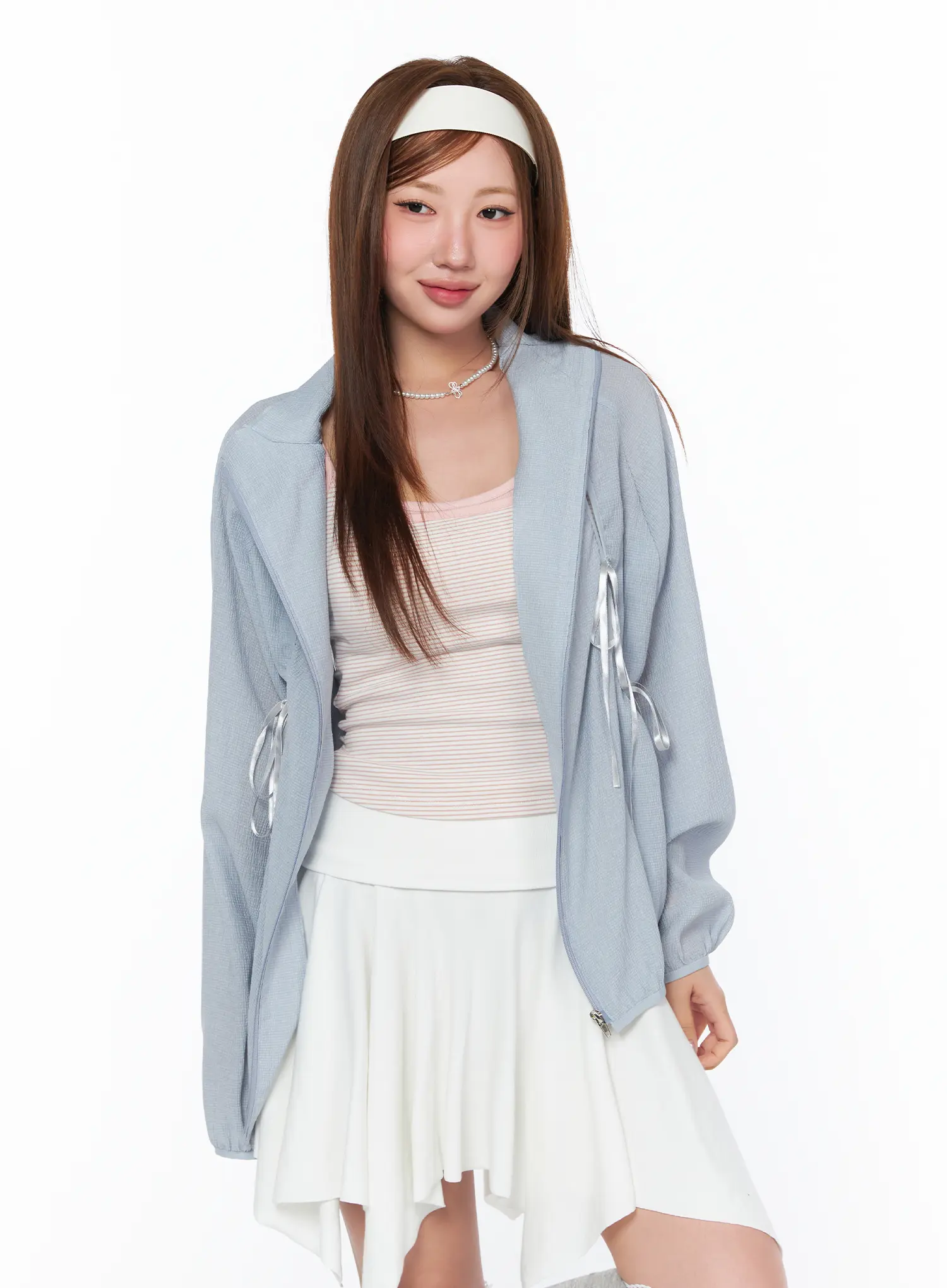 Oversized Bow Detail Windbreaker CA514 - Image 9