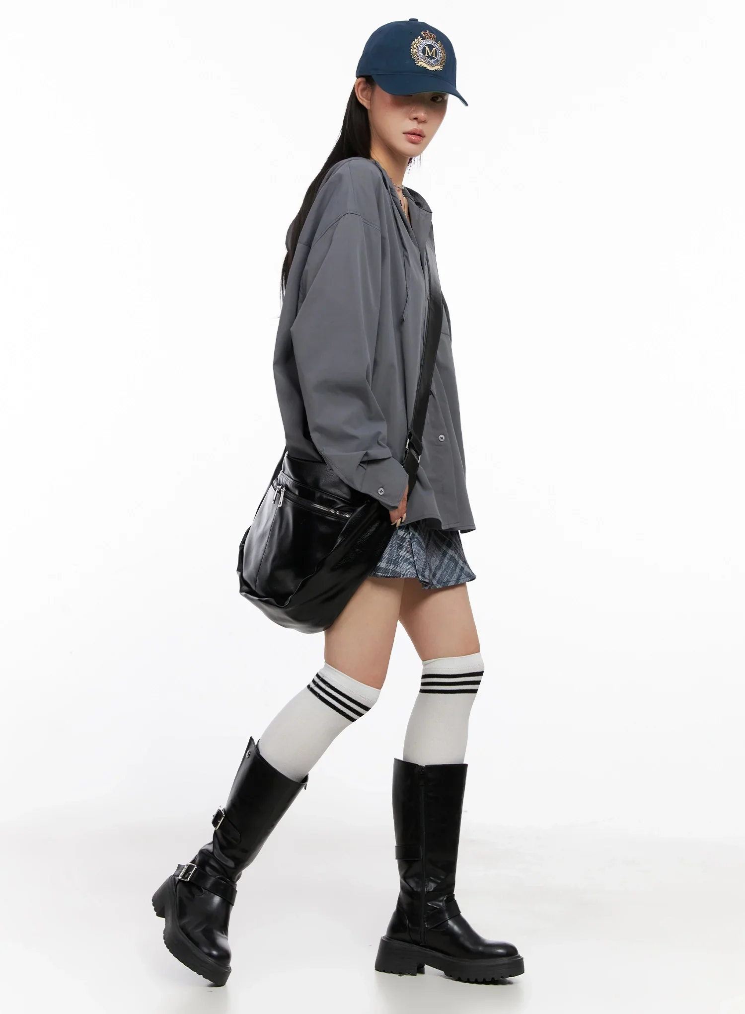 Oversized Button Up Hoodie Jacket IS508 - Image 10