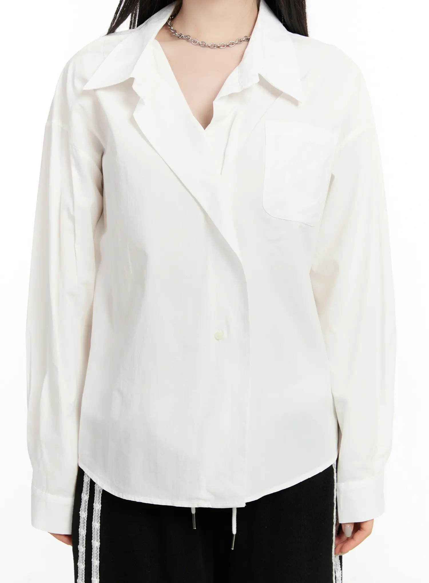 Oversized Button-Up Shirt CM511 - Image 8