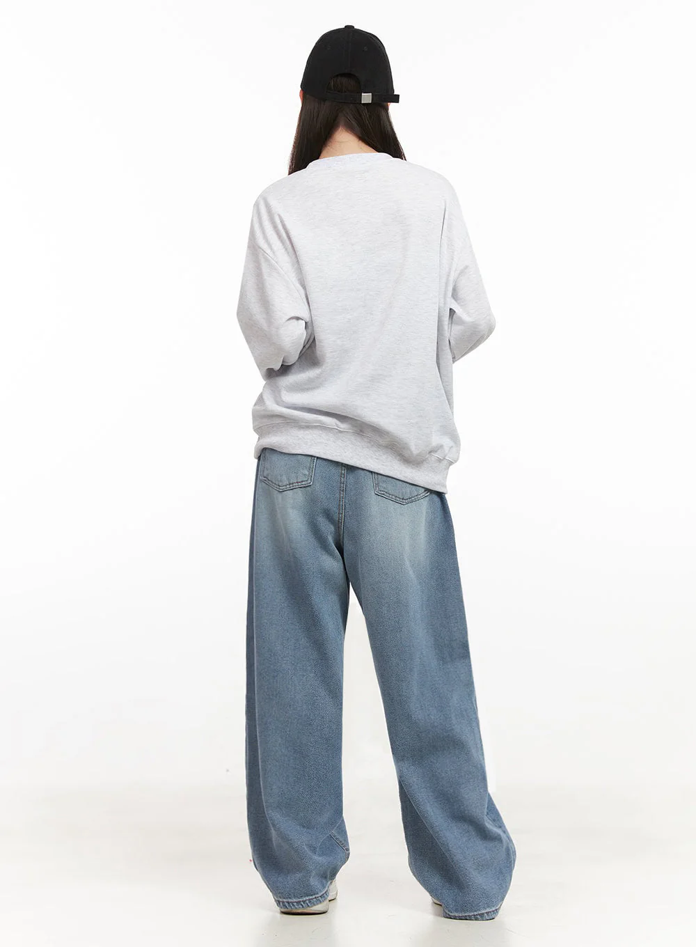 Oversized Cat Graphic Crew Neck IJ527 - Image 12