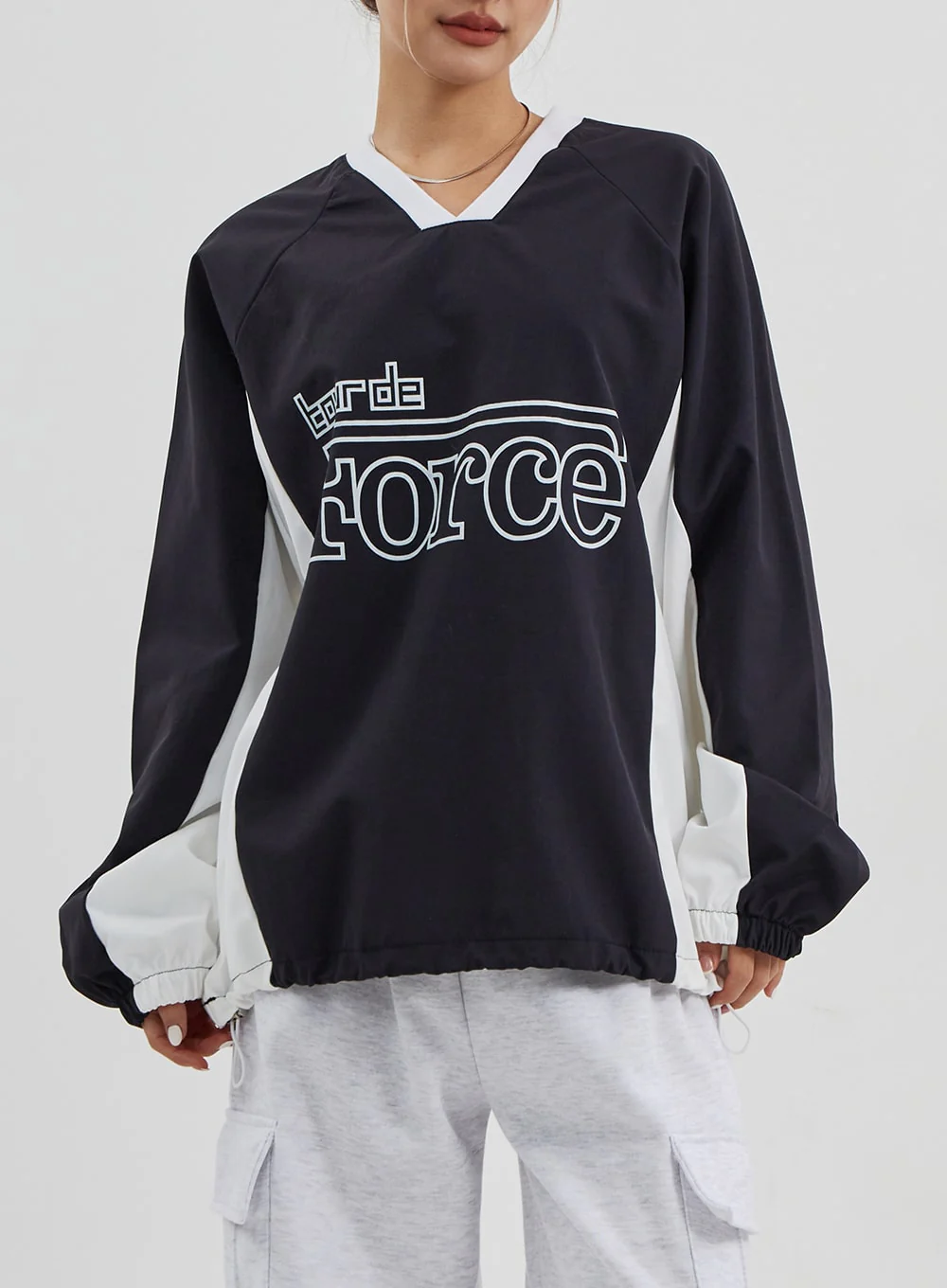 Oversized Drawstring Graphic Tee Unisex CJ313 - Image 3