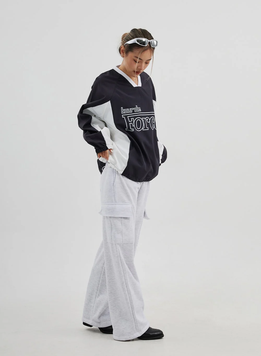 Oversized Drawstring Graphic Tee Unisex CJ313 - Image 9