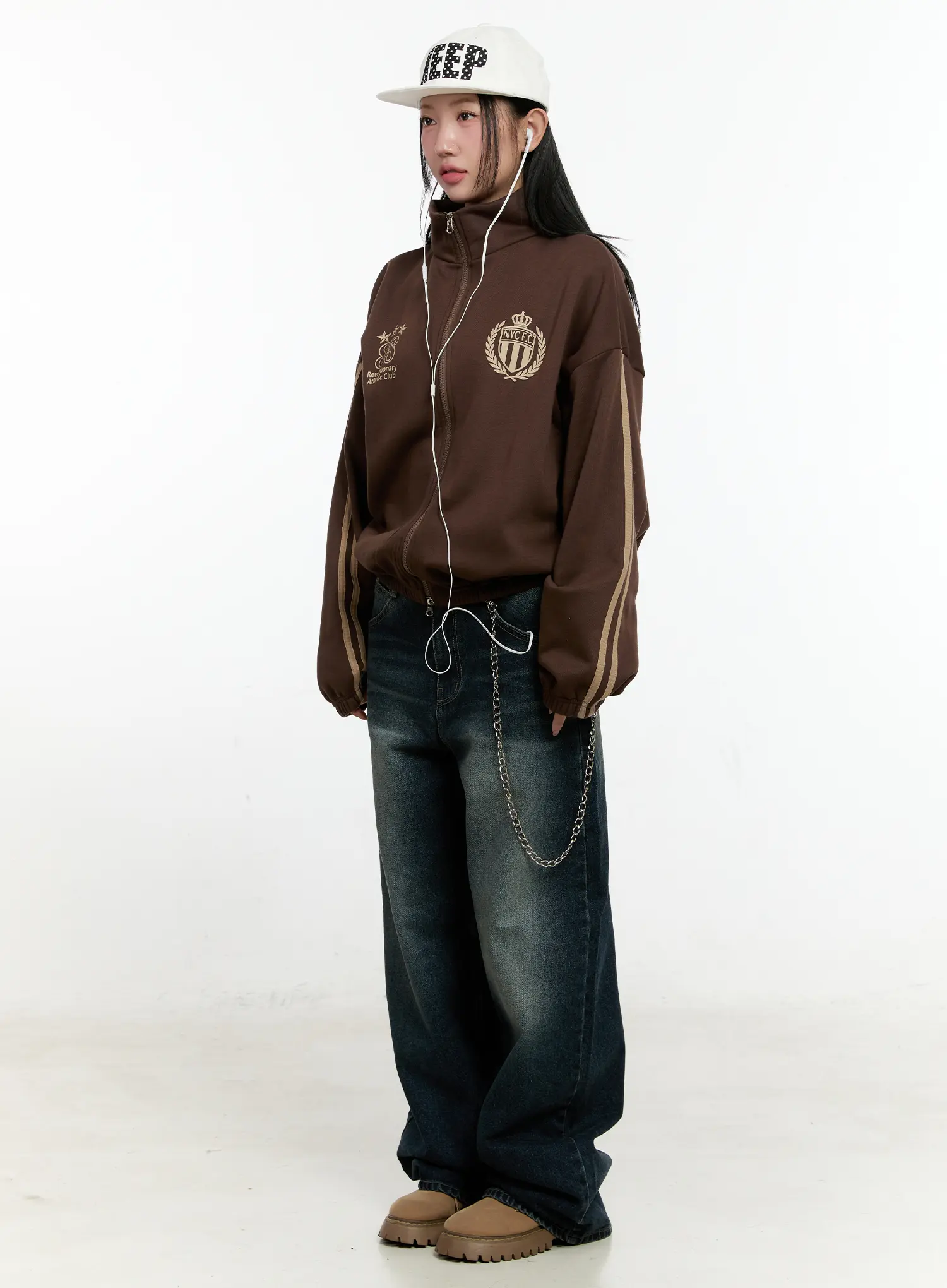 Oversized Fleece Track Jacket CN505 - Image 7