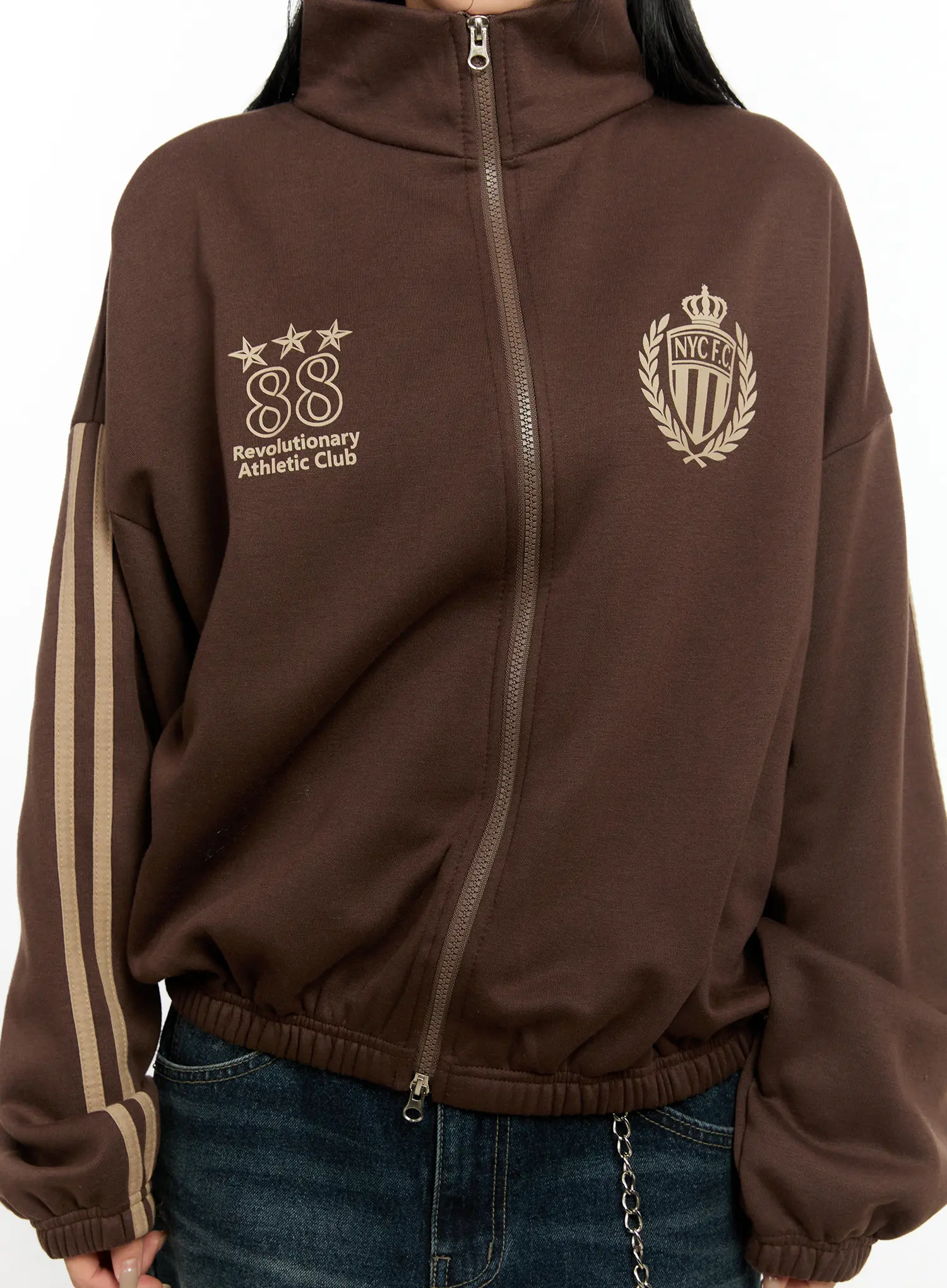 Oversized Fleece Track Jacket CN505 - Image 8