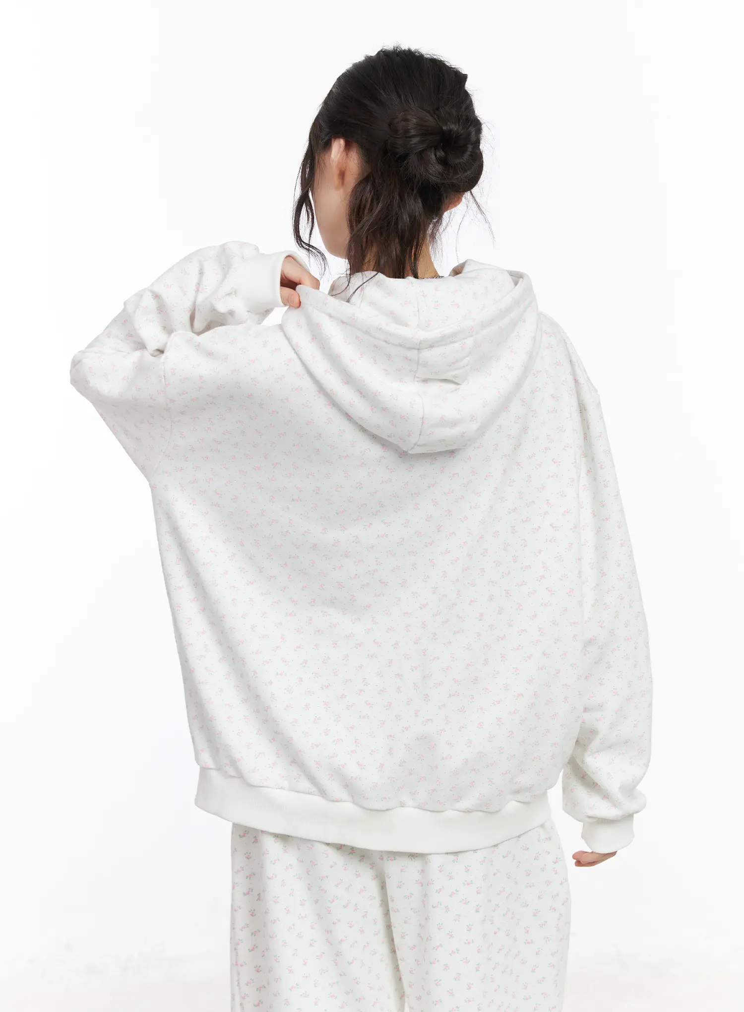 Oversized Floral Hooded Sweatshirt CM526 - Image 7