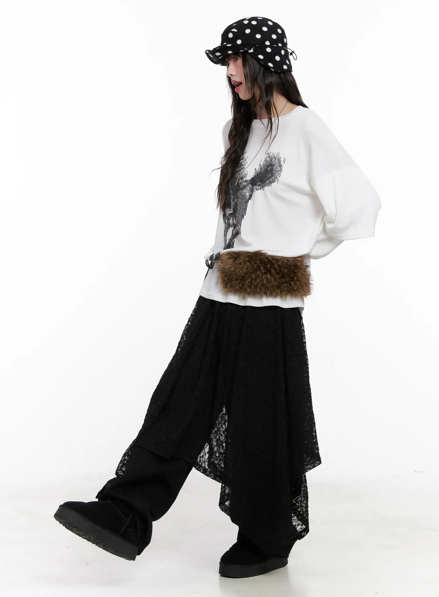 Oversized Graphic Long Sleeve Tee CN511 - Image 7