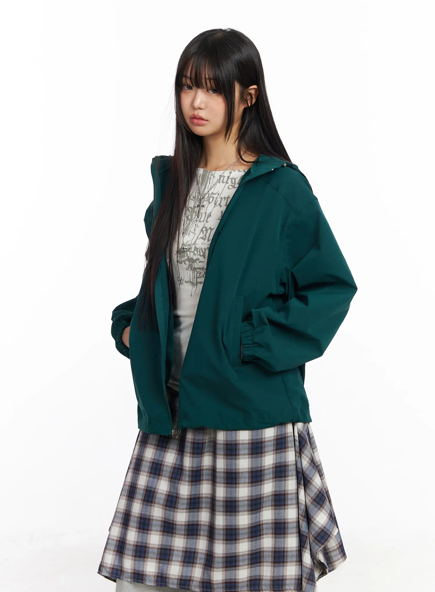 Oversized Hooded Windbreaker CF506 - Image 16