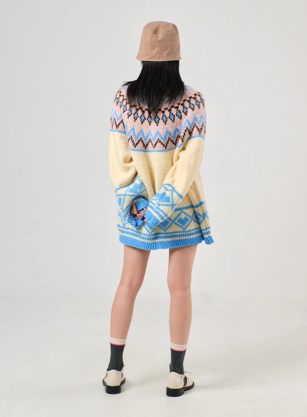 Oversized Knit Sweater OF405 - Image 6