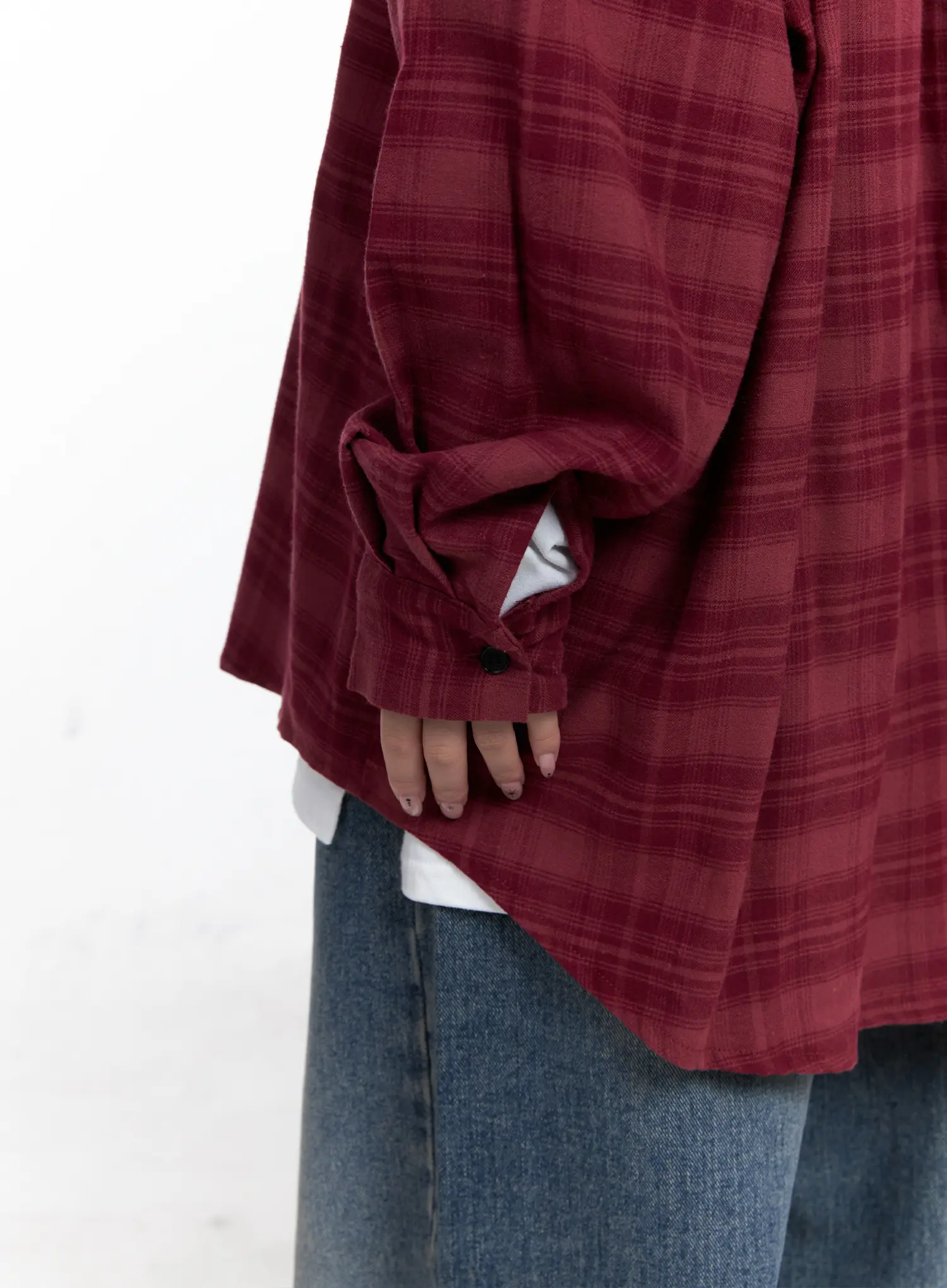 Oversized Plaid Casual Shirt CO520 - Image 6