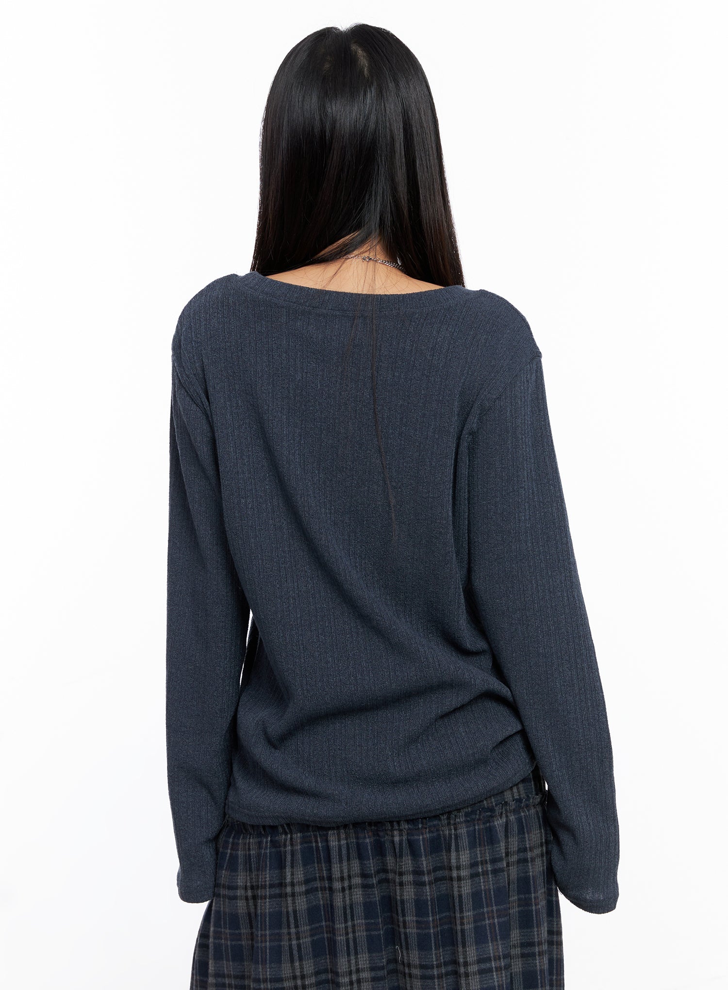 Oversized Ribbed Knit Long Sleeve Top CO515 - Image 15