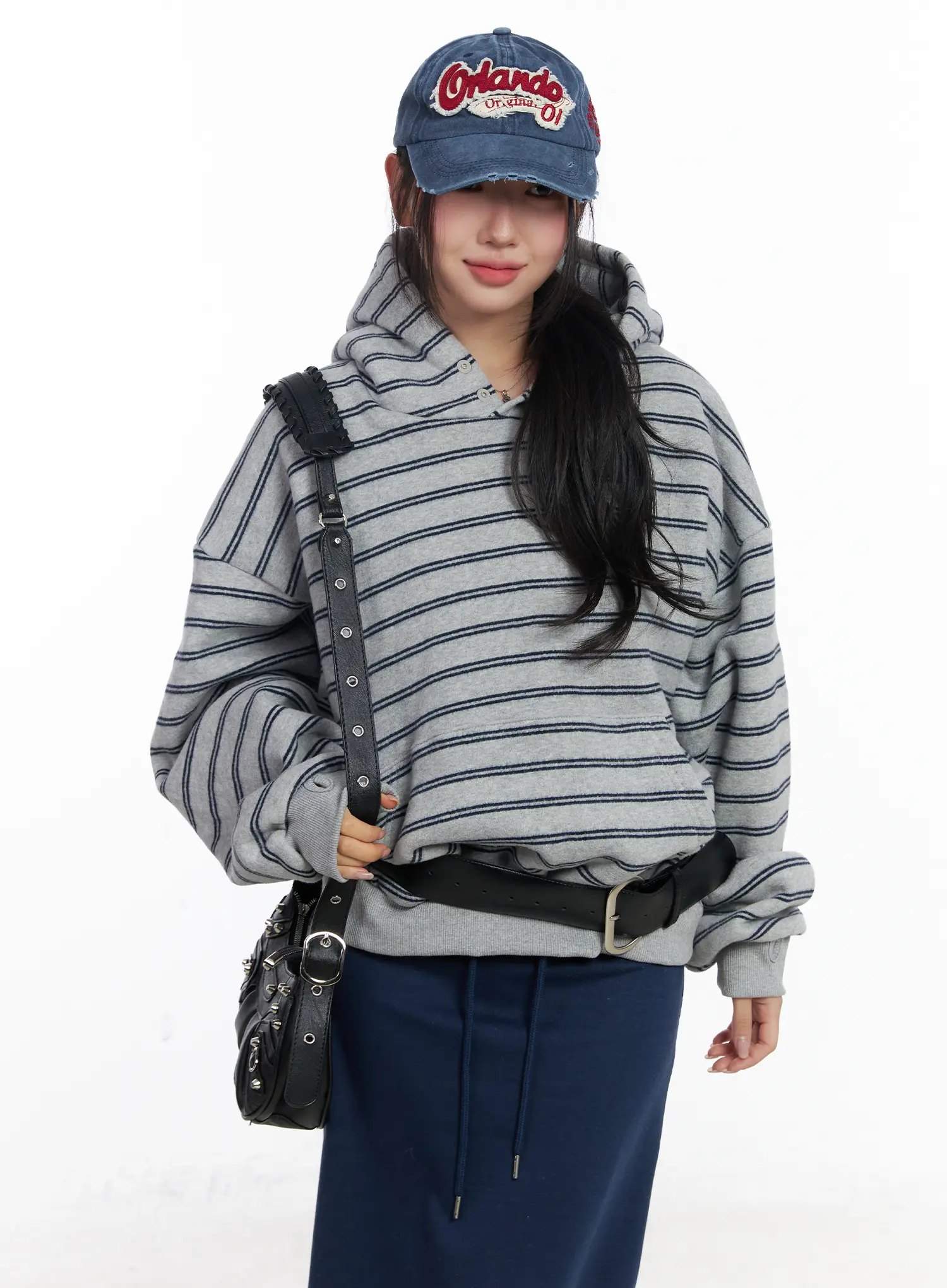 Oversized Striped Winter Hoodie CJ515