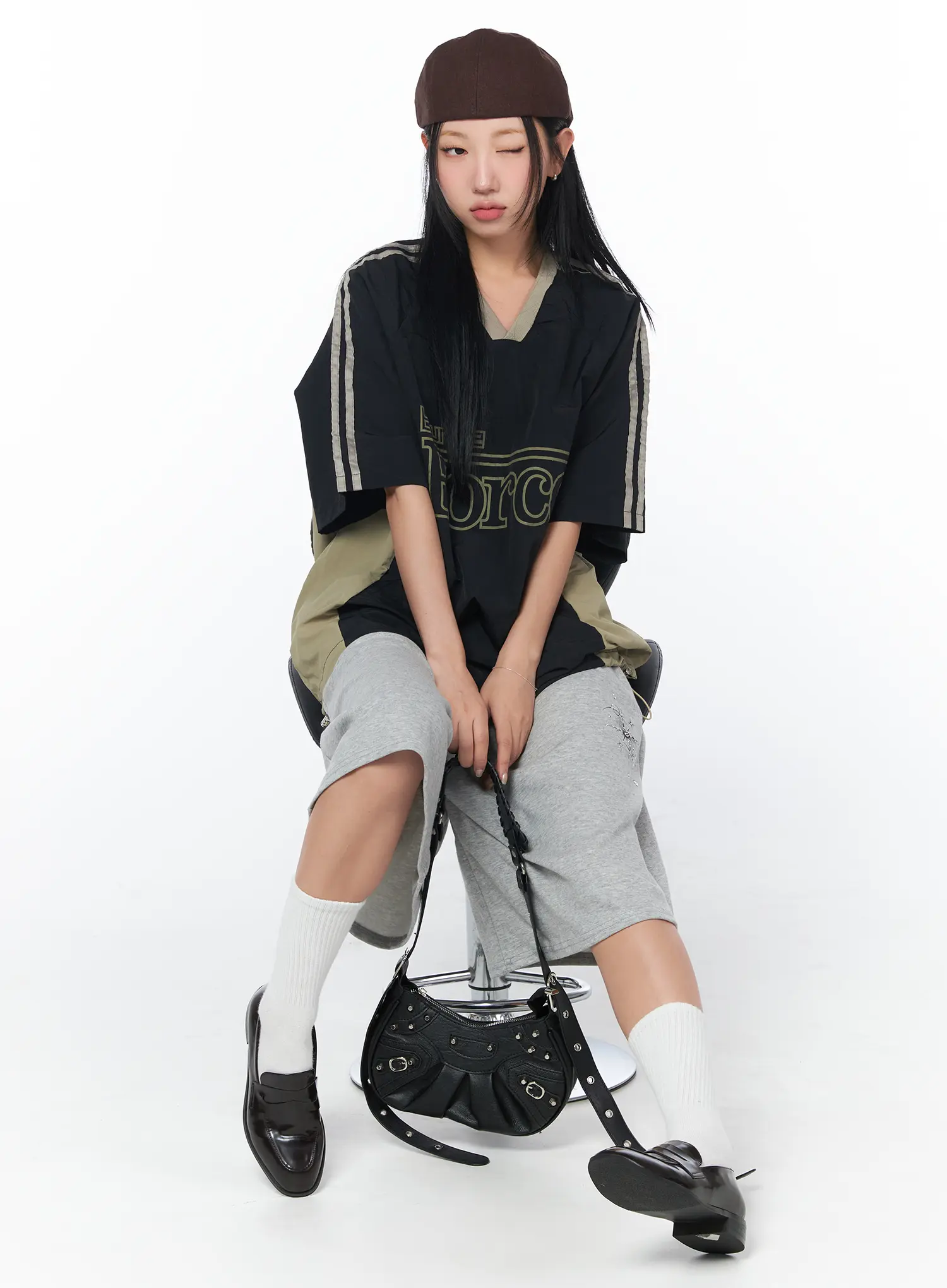 Oversized Track T-Shirt CY513 - Image 7