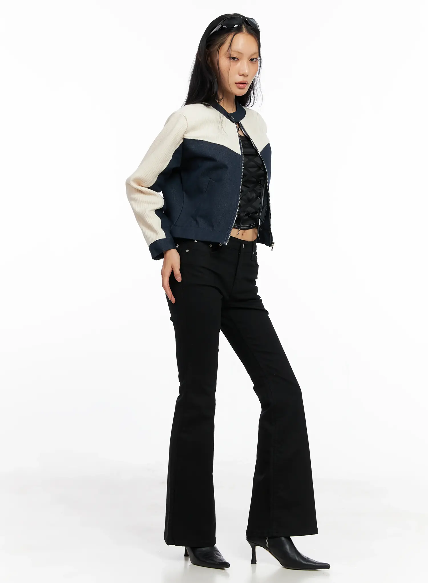 Paris Studded Bootcut Cotton Pants CO528 - Image 5