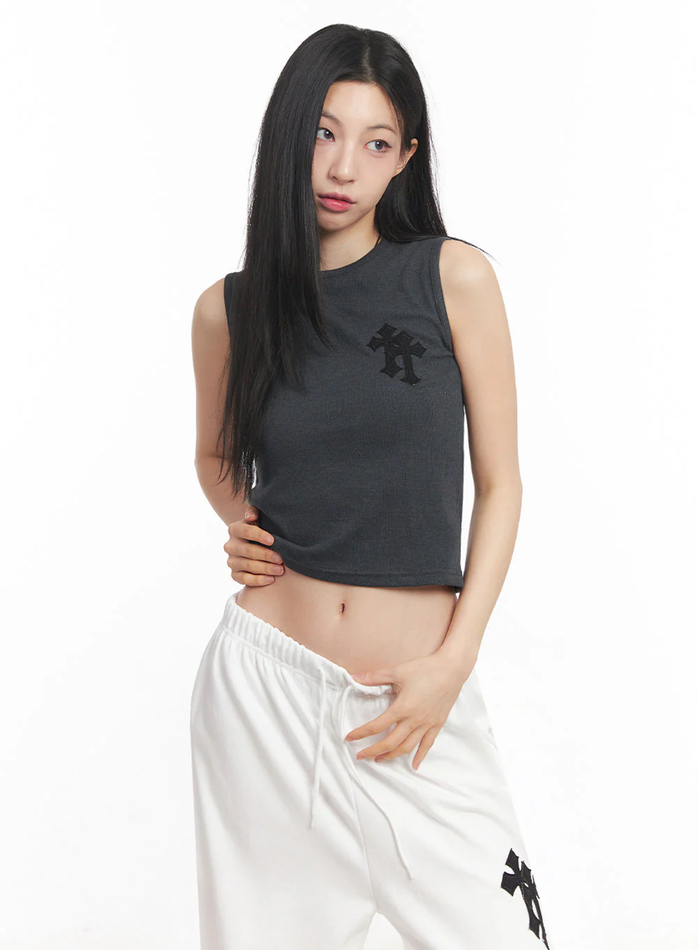 Patched Chic Sleeveless Top IY516 - Image 7