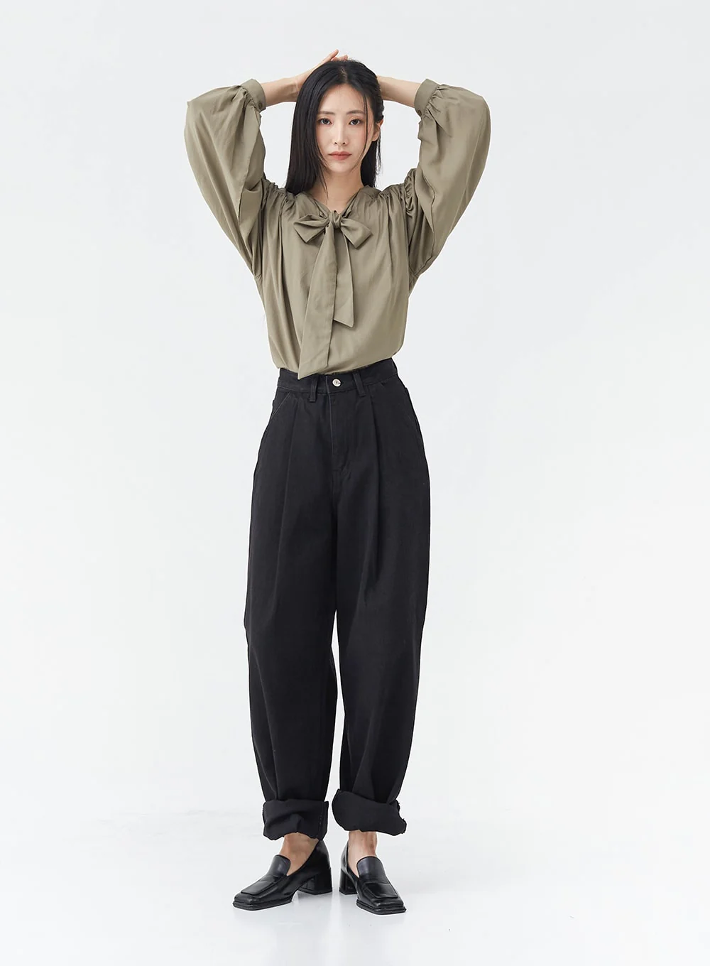 Pintuck Black Jeans OG18 - Image 3