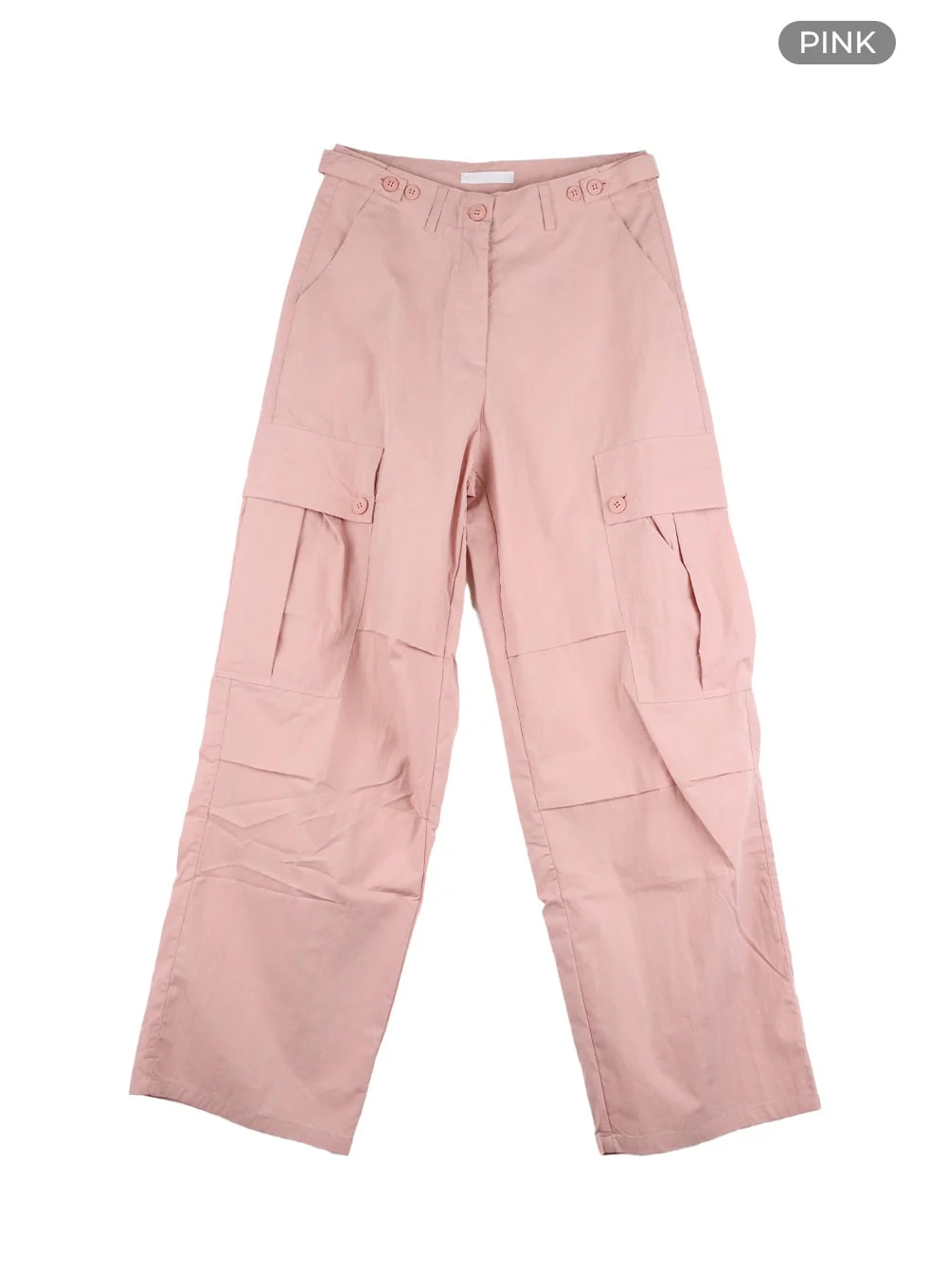 Pintuck Buttoned Cargo Pants CY403 - Image 11