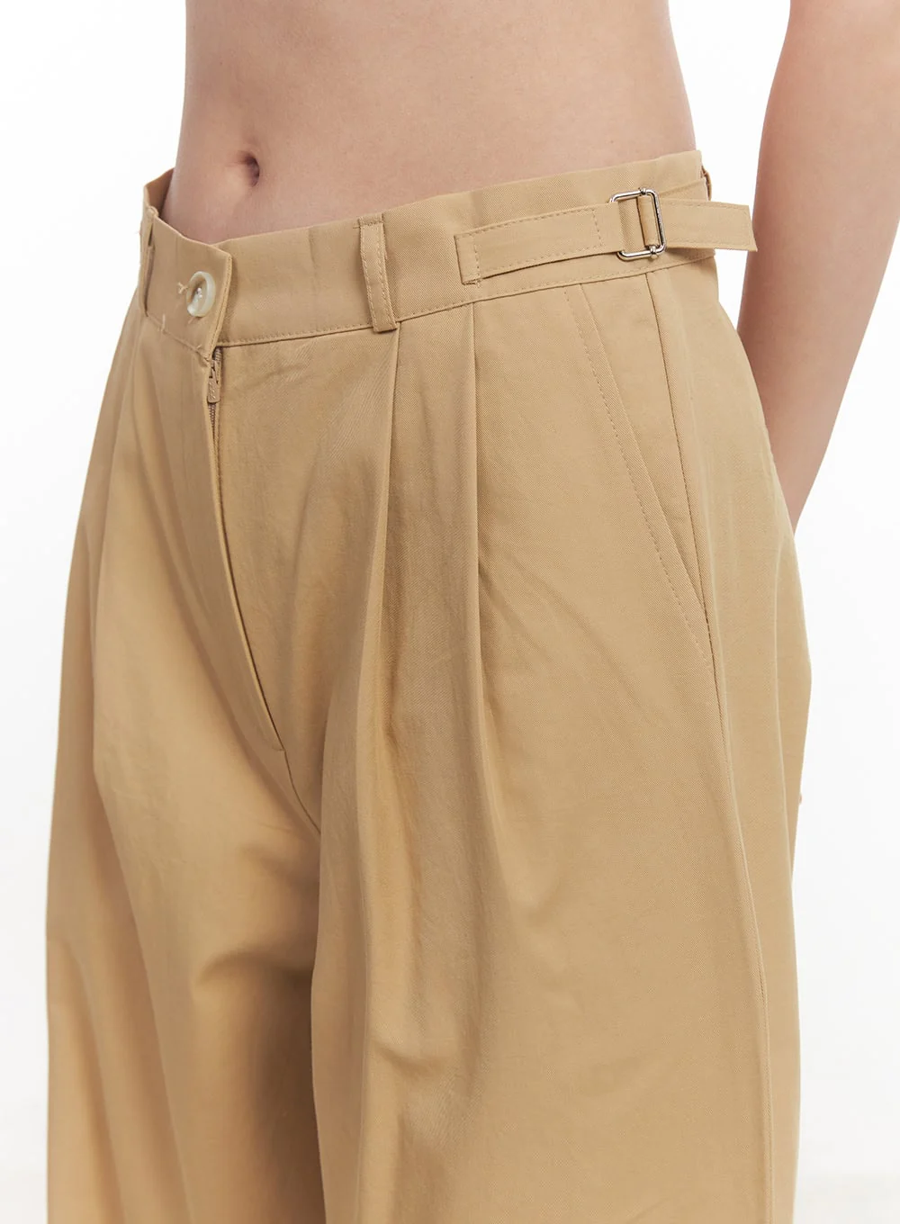 Pintuck Cotton Tailored Trousers CA502 - Image 6