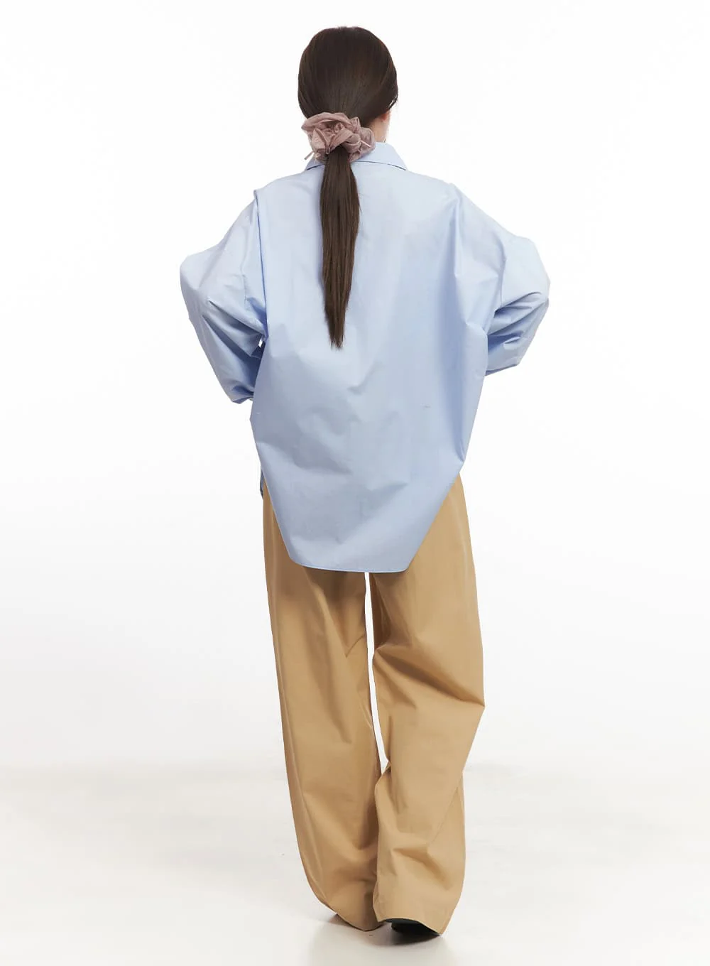 Pintuck Cotton Tailored Trousers CA502 - Image 7