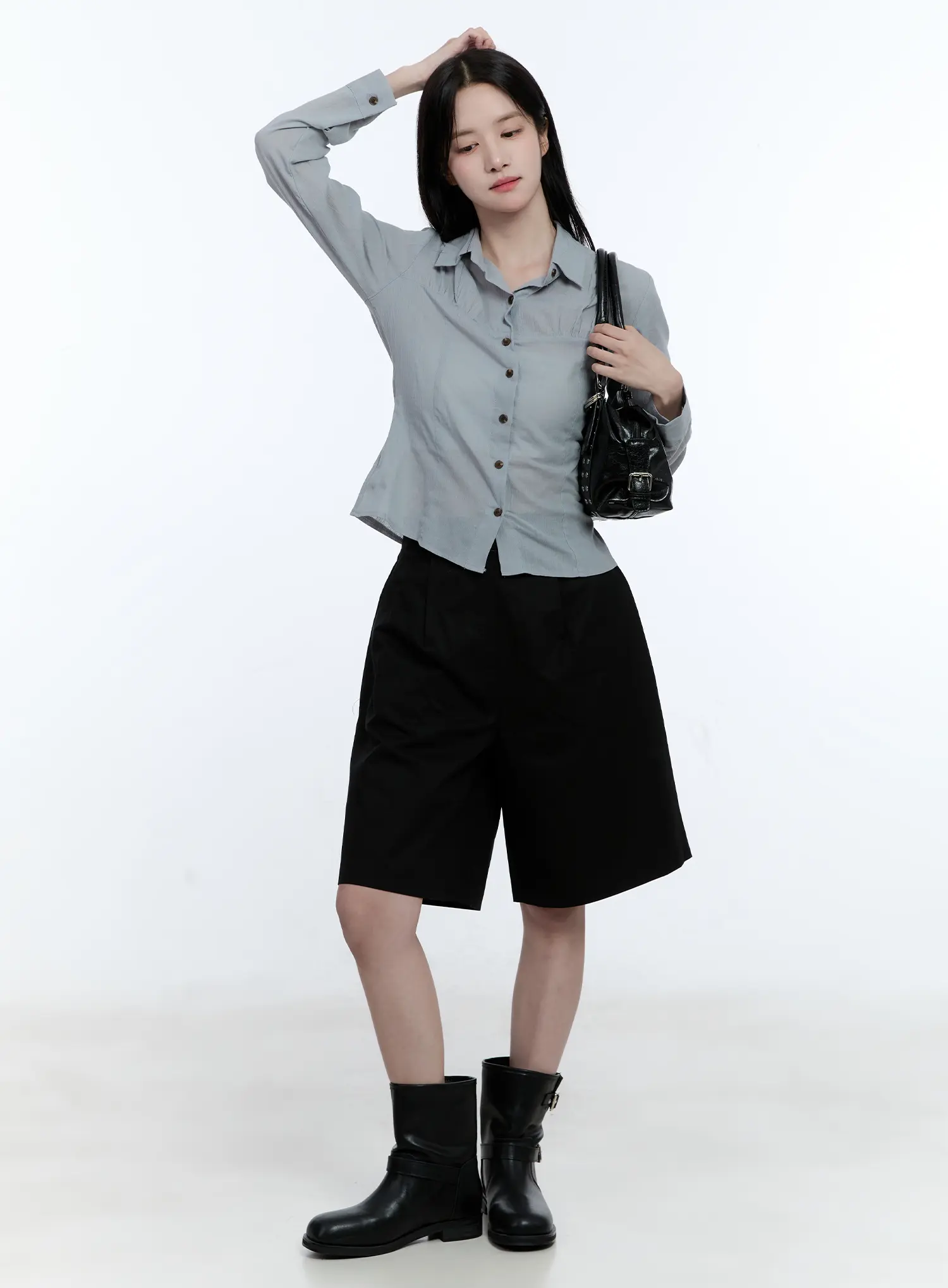 Pintuck Wide Jorts CG512