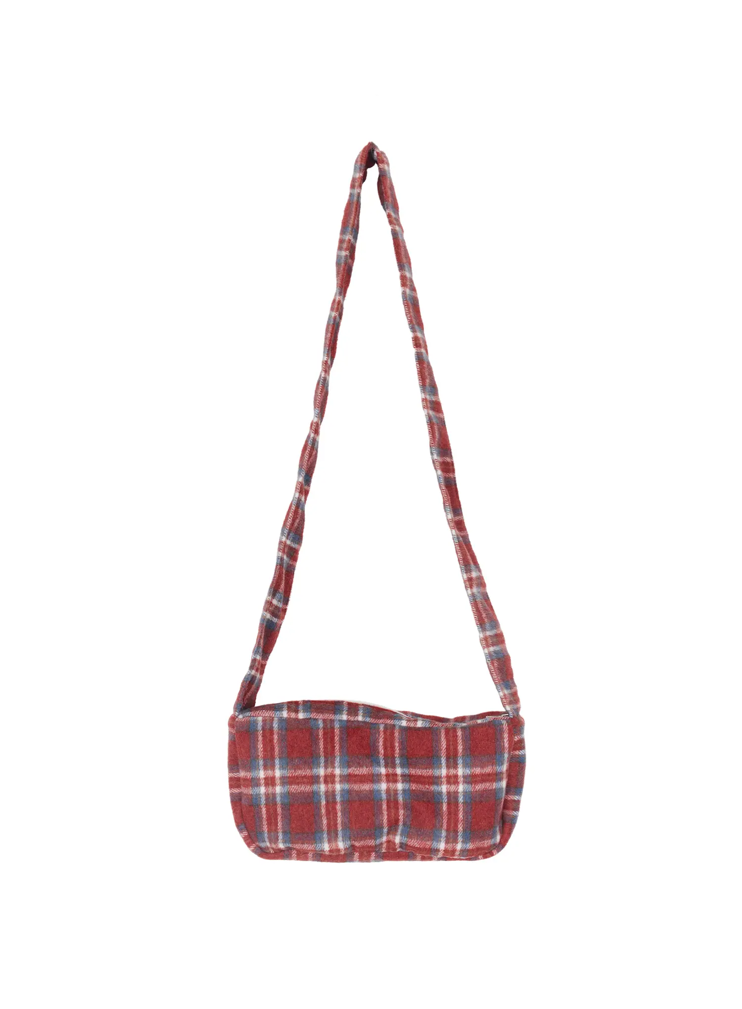 Plaid Fleece Crossbody Bag CJ527 - Image 7
