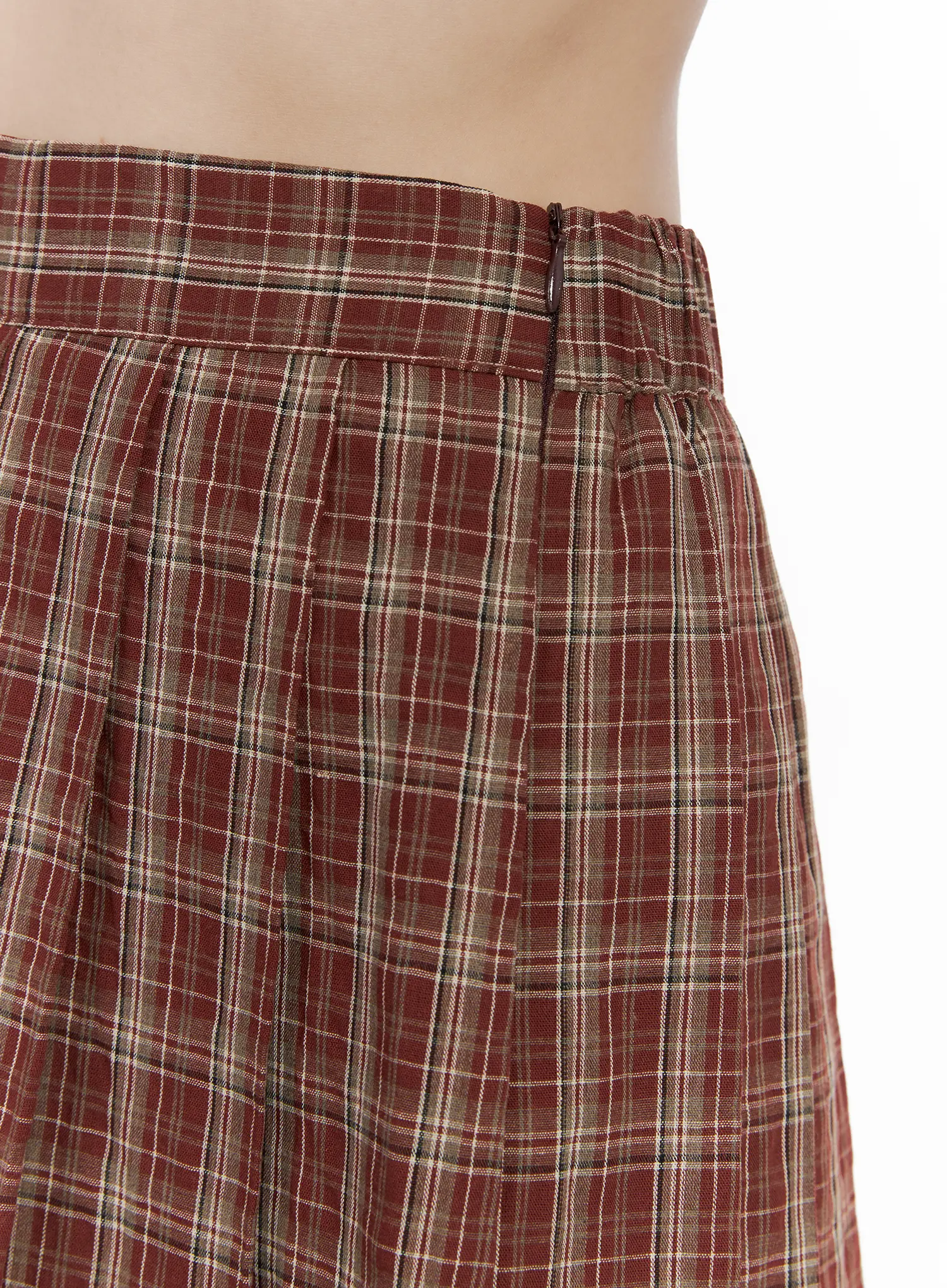 Plaid Pleated Mini Skirt CG519 - Image 4