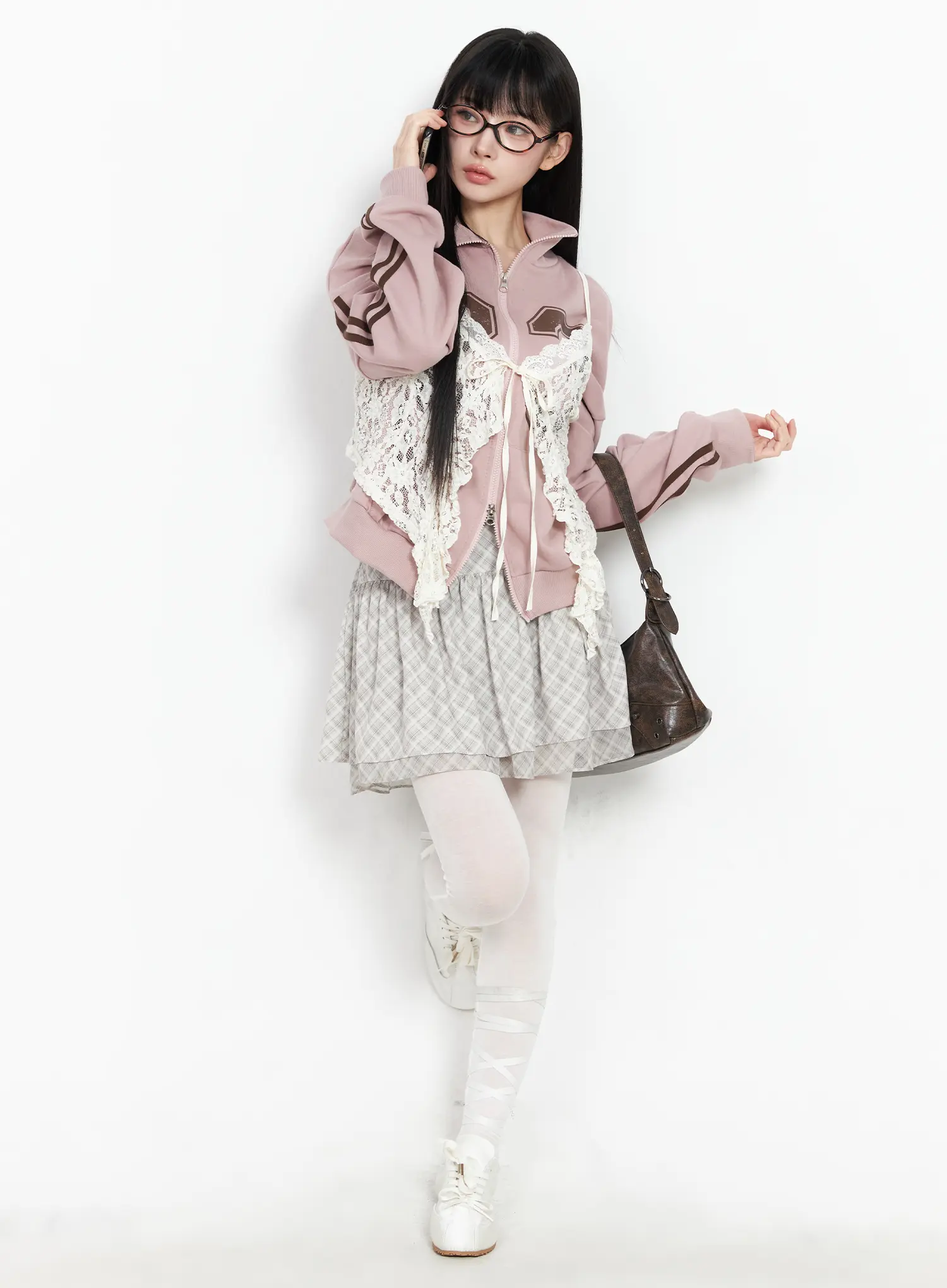 Plaid Ruffle Mini Skirt CF518 - Image 4