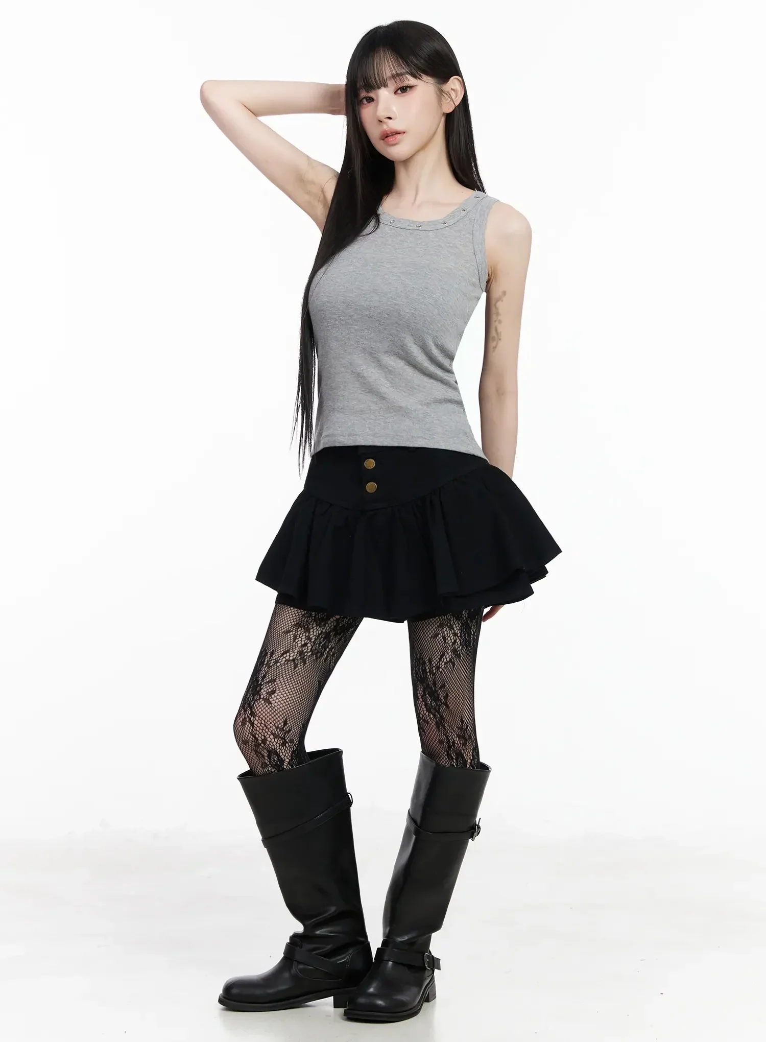 Pleated Balloon Skort IY511 - Image 3